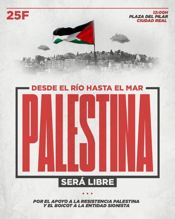 Ciudad Real se concentrará en apoyo a Palestina