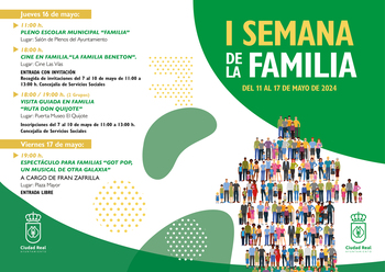 Ciudad Real celebrará una Semana de la Familia