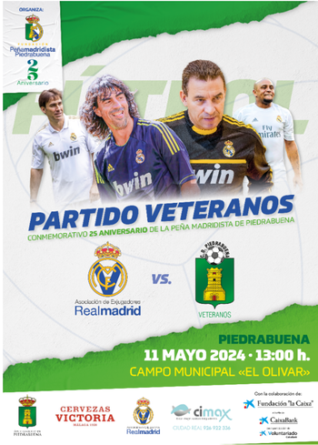Los veteranos del Real Madrid visitan Piedrabuena
