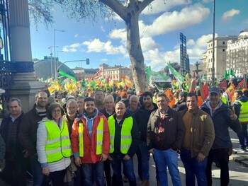 Agricultores de Villarrubia se manifiestan en Madrid